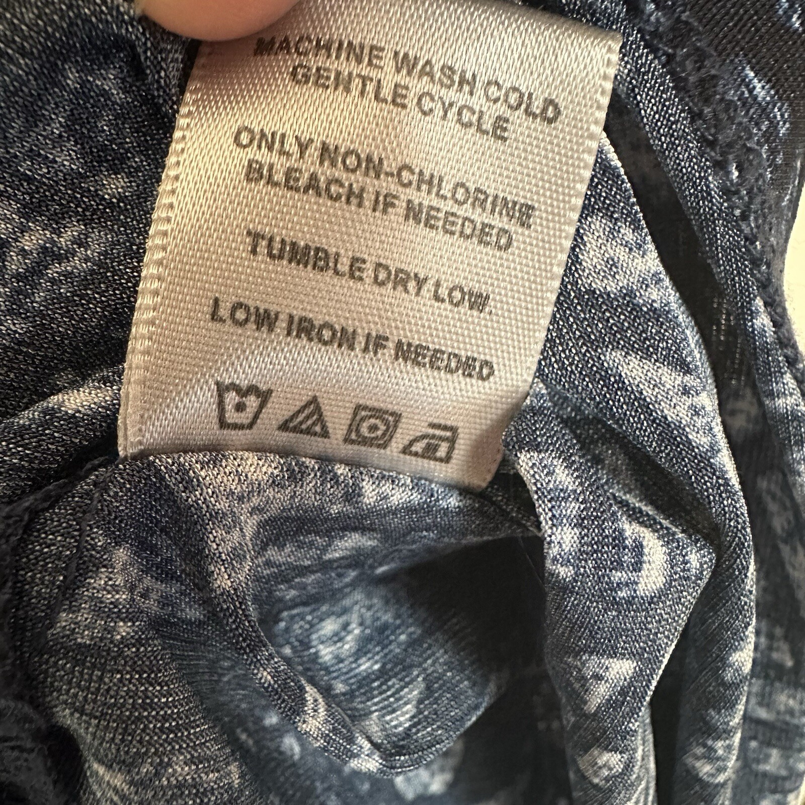 John Mark Top Shirt Blue Patterned Sleeveless Sz … - image 5