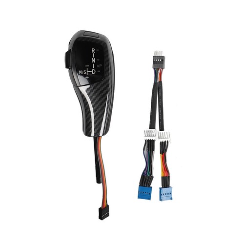 LED Carbon Fiber Gear Shift Knob w/Panel Trim for BMW 5Series E60 LCI 2005-2009 - Picture 3 of 11