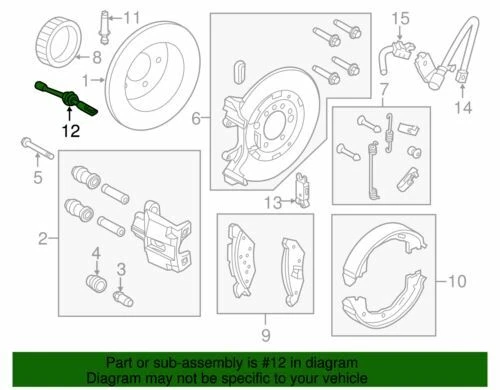 OEM NUEVO 03-11 Ford Crown Victoria Izquierdo Trasero Estacionamiento Zapatas Cable 9W1Z-2A815-A Foto 2 de 2