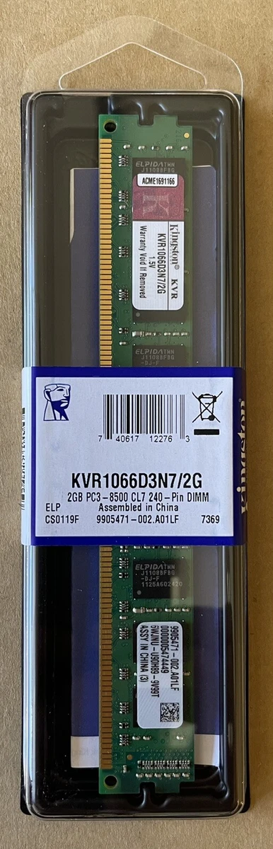 2GB PC3-8500 (DDR3-1066) Computer Memory (RAM) 240 2 GB for sale