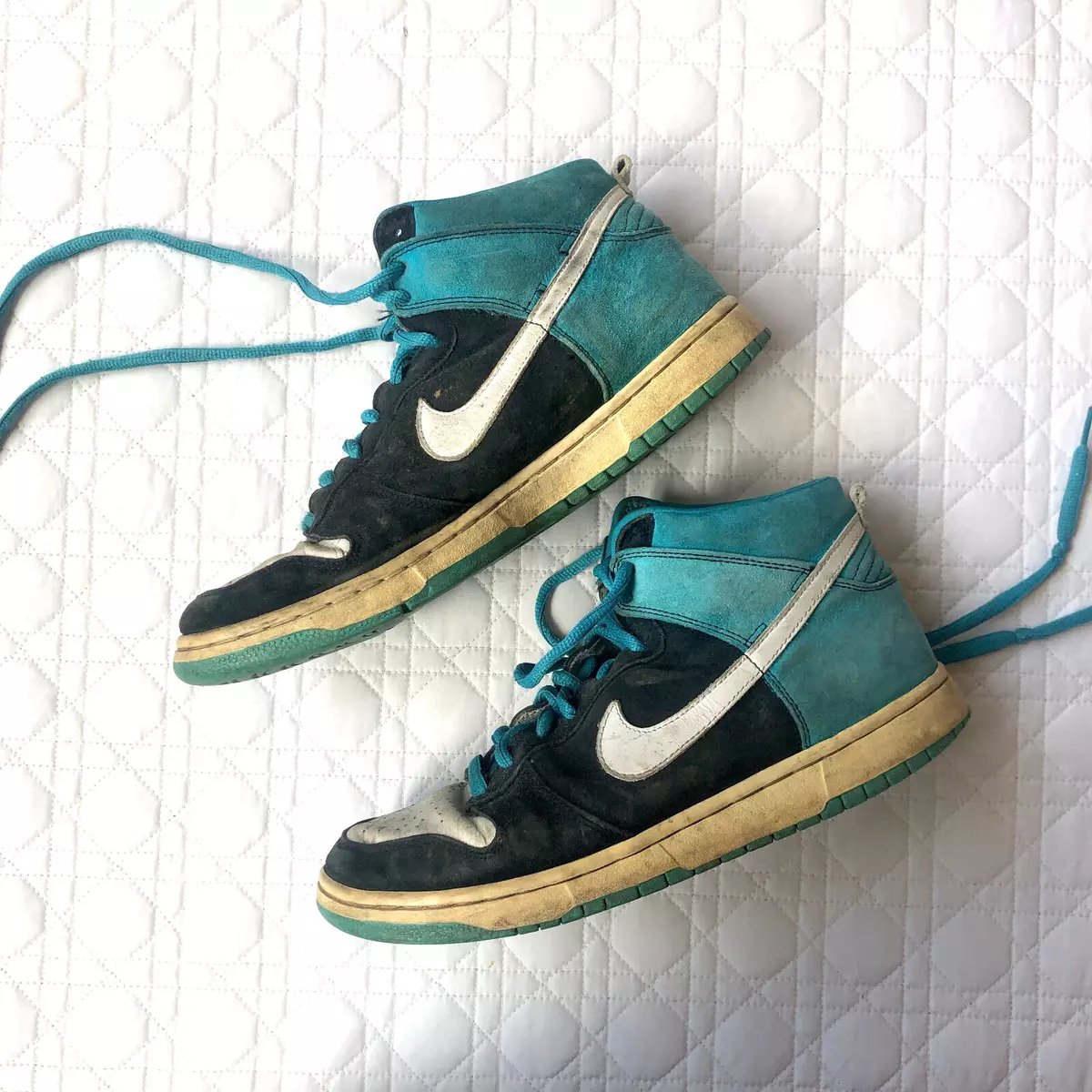 Vintage 2005 SB Dunk High Top Used Condition Turquoise Black