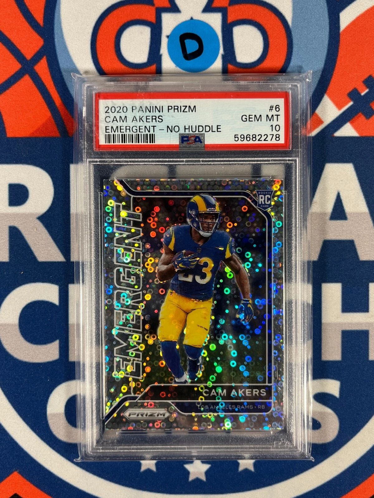 Cam Akers Panini Prizm Emergent #6 No Huddle