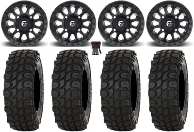 Fuel Vector 14'' Wheels Black 28'' XComp ATR Tires Can-Am Maverick X3