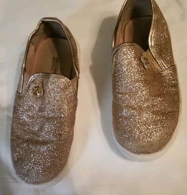 girls rose gold tennis shoes