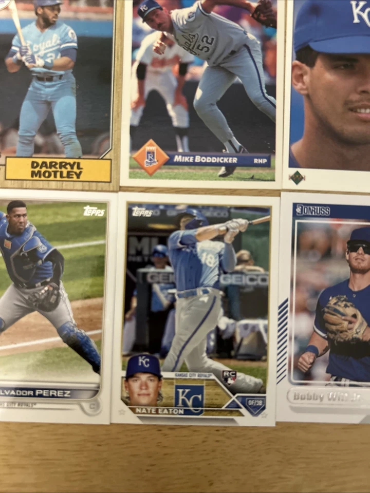 Colección de tarjetas de béisbol de los Reales de Kansas City (10 tarjetas) Foto 4 de 4