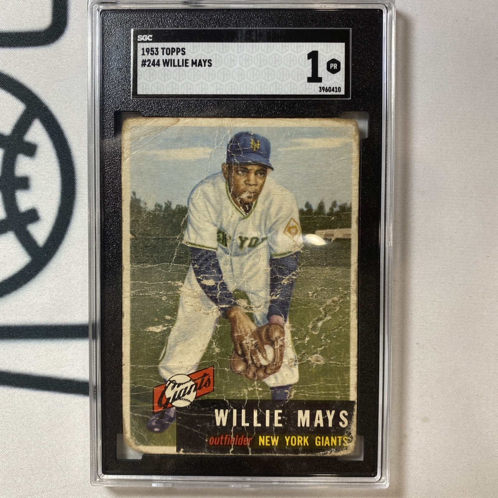 1953 Topps Willie Mays #244 SGC 1