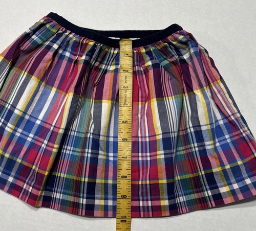 Ralph Lauren Girls Plaid Poplin Pull On Skirt Pink Multi Sz 4/4T Lined - Picture 2 of 6