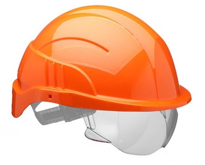 Centurion Vision Plus Schutzhelm mit integriertem Visier orange