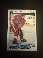 Niklas Lidstrom 1991-92 Upper Deck Young Guns Rookie Card Detroit Red Wings #587