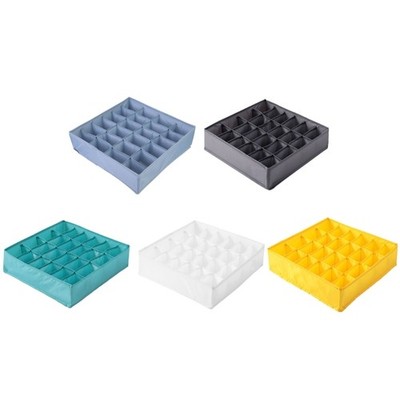 24 Grids Sock Storage Box Foldable Cabinet Drawer Organizer Clothes Closet Boxes