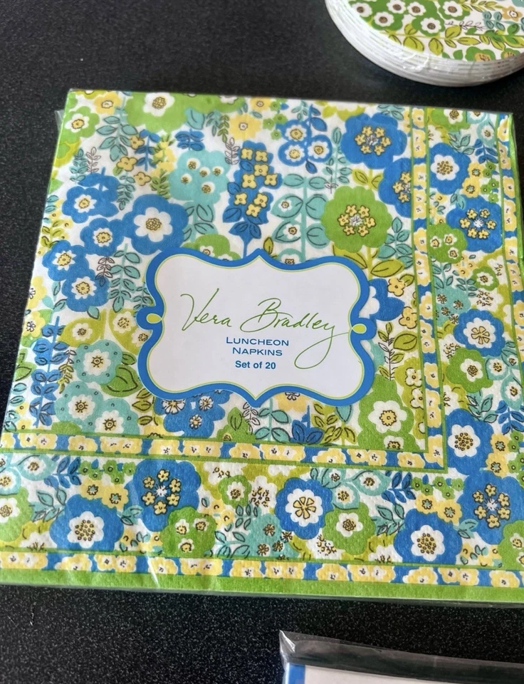 NUEVO Juego de Prado Inglés Vera Bradley 80 Piezas Servilletas Cena Aperitivos Fiesta Foto 2 de 4