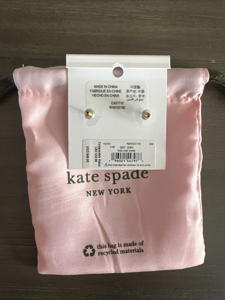 Aretes Kate Spade New York rojo aguamarina tiro y brillo Foto 3 de 3