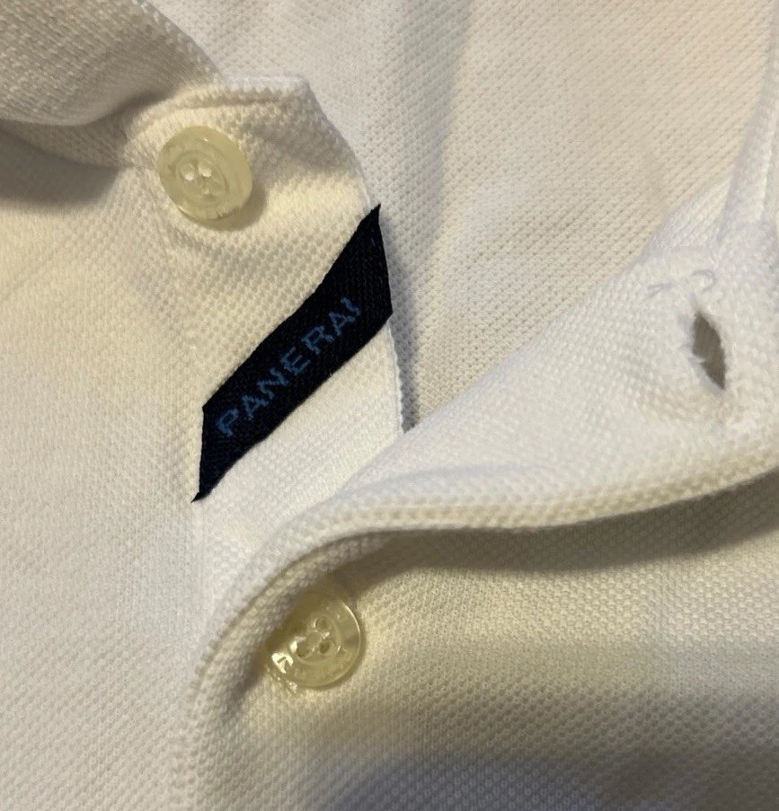 Polo Panerai Watches Clásico Yacht Challenge Para Hombre M Blanco Hecho en Italia RARO Foto 4 de 4