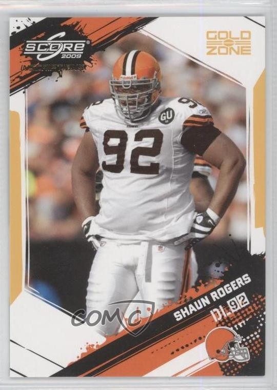 2009 Score Inscriptions Gold Zone 36/50 Shaun Rogers #72 0f8