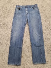 VINTAGE LEVIS ORANGE TAB 20505-0217 MEN BLUE JEANS SZ 36X34 MADE IN USA  READ 