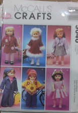 McCall's Crafts 3040 18" Doll Clothes Pattern UNCUT 2000