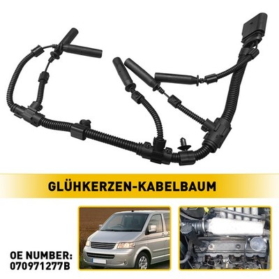 KABELBAUM GLÜHKERZEN FÜR VW TRANSPORTER T5 BUS 2.5 TDI AXE BPC BNZ 070971277B
