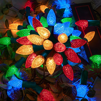200LED 66 FT C6 Christmas String Lights Plug in Fairy Twinkle String Lights 8 Mo