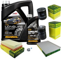 Mann Inspektionspaket 6L Mannol Longlife 504/507 5W-30 FüR Audi A6 2.6