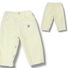 Vintage Guess Baby Girls Yellow Cord Elastic Waist Bottoms Pants 12m