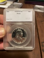 1954 Top Pop Franklin Half Dollar Dcam Top Pop Excellent