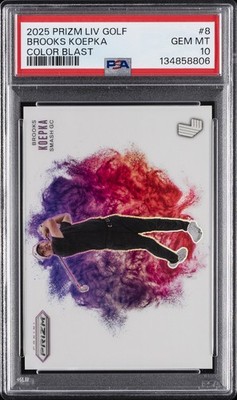 2025 PANINI PRIZM LIV GOLF COLOR BLAST #8 BROOKS KOEPKA PSA 10 | eBay
