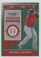 2020 Panini Chronicles Contenders Optic Green Prizm 32/50 Rafael Devers #18 3b3