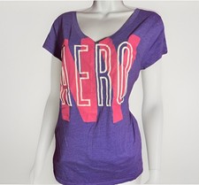 Aeropostale Purple Graphic Tee Chest Logo Women  s Size XL