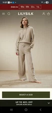 Lilysilk Fluid Cashmere Sweatpants beige SIZE M New Opened