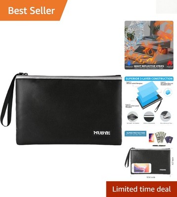 Ultimate Fireproof Document Storage Pouch with Reflective Strip, 10.6  x 6.7 