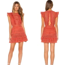 SAYLOR Carlotta Open Back Lace Mini Dress