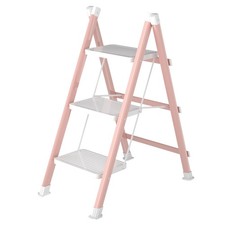 3 Step Ladder, Folding Step Stool with Anti-Slip Wide Pedal, Anti-Slip Feet, ...