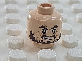 LEGO Head PotC Hector Barbossa Ragged Brown Beard Pattern 3626pb0558 Pirates