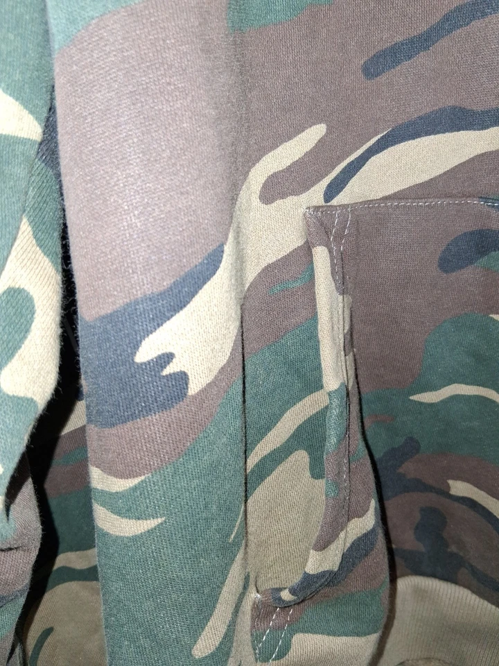 Sudadera con Capucha Brixton Supply Camuflada Talla Hombres LG Brazo Spellout Ropa de Calle Leer Desc. Foto 4 de 4