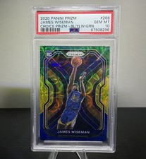 Panini Prizm 2020-21 James Wiseman Rookie #268 Choice Blue Yellow Green PSA 10