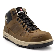 AIRWALK SAFETY Men's Mongo Mid Alpine Composite Toe ESD Work Shoe Brown/Black -