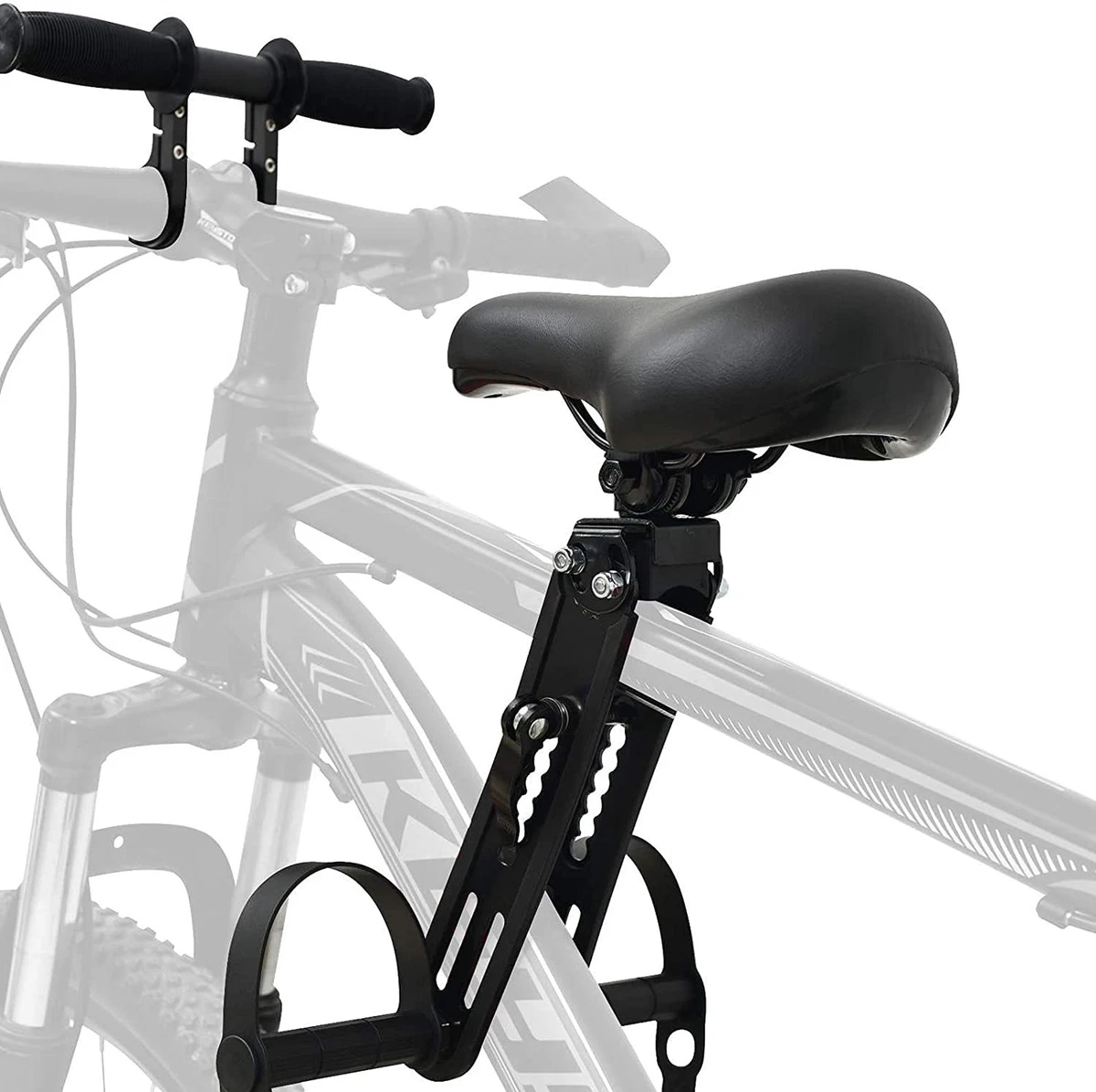 Asiento Delantero De Bicicleta Para Niños De 2 A 5 Años, Con Manillar, Pedales Plegables Y Altura Ajustable, Compatible Con MTB Y Bicis De Ciudad