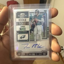 2023 Panini Contenders Optic Rookie Autograph Prizm Tanner McKee Eagles #136