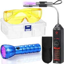 Air Conditioner Leak Detector Tool with UV Flashlight and Yellow UV Protective
