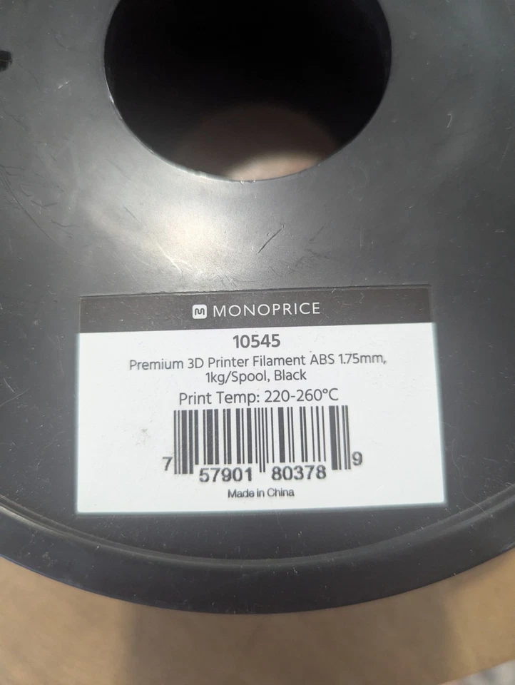 3kg PLA 1.75mm 3D Printer Filament Spool Roll Black, - Image 2 of 2