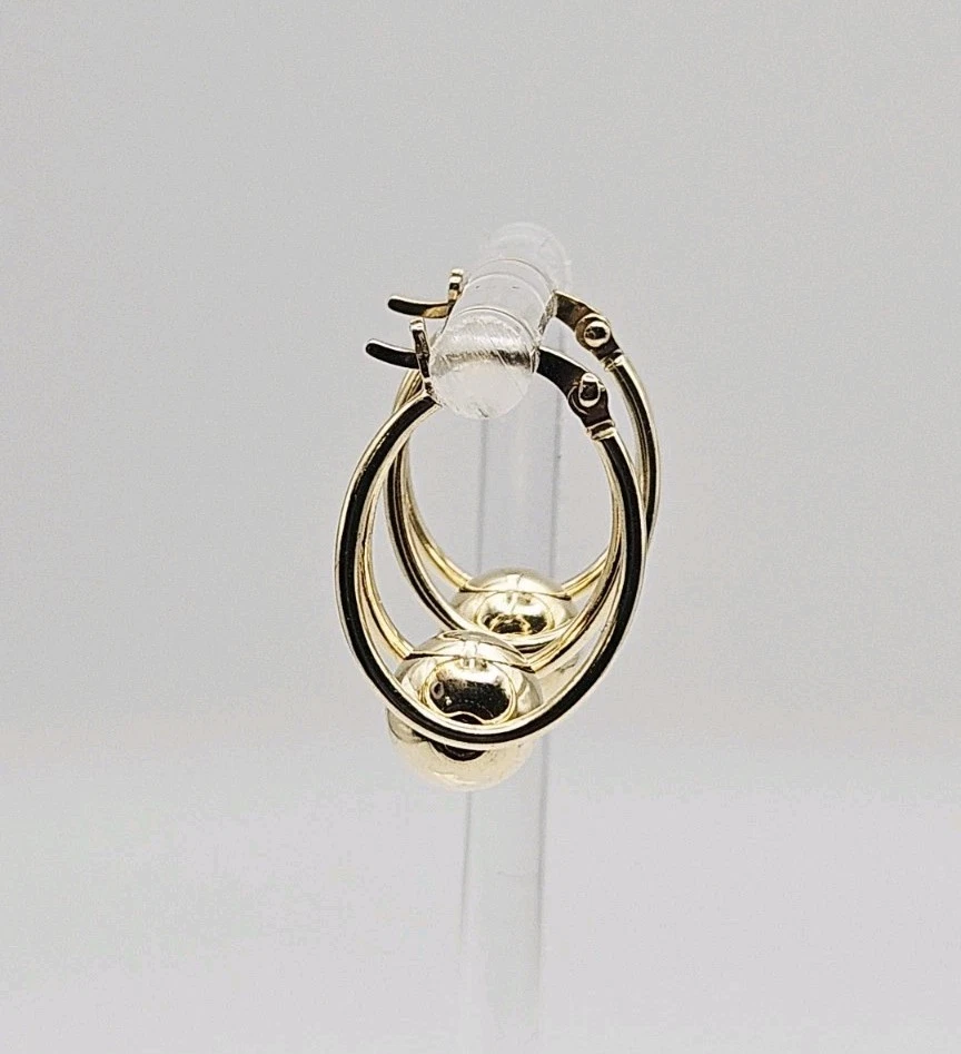 Висячие серьги-кольца Jacmel JCM из чистого серебра с разделенным хвостовиком 15,4 мм - Изображение 4 из 4