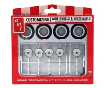 New AMT 1:25 Scale KH Wire Wheels & Whitewall Tire Parts Pack AMTPP033