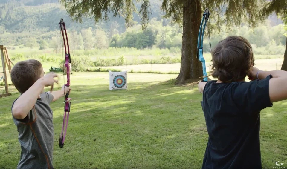 Arco compuesto original Genesis Archery (rosa mano derecha) Foto 3 de 4