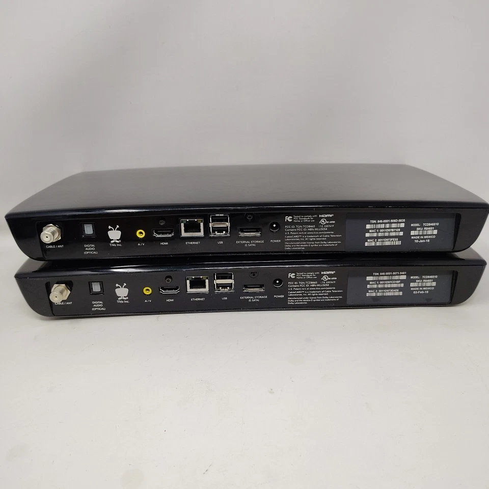 Lote de 2 TiVo Roamio OTA DVR TCD846510 no funcionan para piezas o reparación LEER  Foto 4 de 4