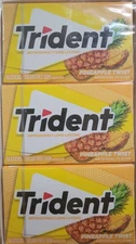 Trident Pineapple Twist Sugar Free Gum 12 Packs 14 Pieces Total 168 B.B. 8/2025