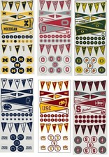 College  University Pennant  Circle Scrapbook Stickers U-PICK Sports Solution