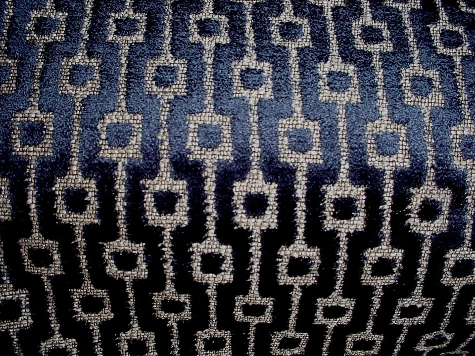 Tela de tapicería de terciopelo de celosía marina Reverence 2-1/2 años Casamance 37900194 Foto 3 de 4