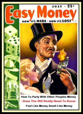 Easy Money Funny Pulp Fiction Magazine Cover FRIDGE MAGNET 6x8 Large