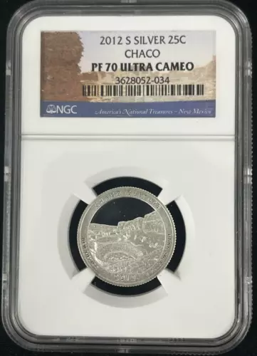 2012 S Silver Proof Chaco Culture  ATB Quarter - NGC PF 70 Ultra Cameo