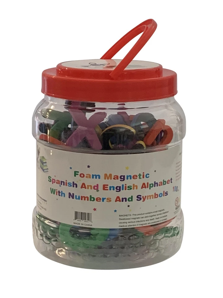 Пена магнитные испанские и английские буквы, алфавит, двуязычный, испанский - Изображение 2 из 4